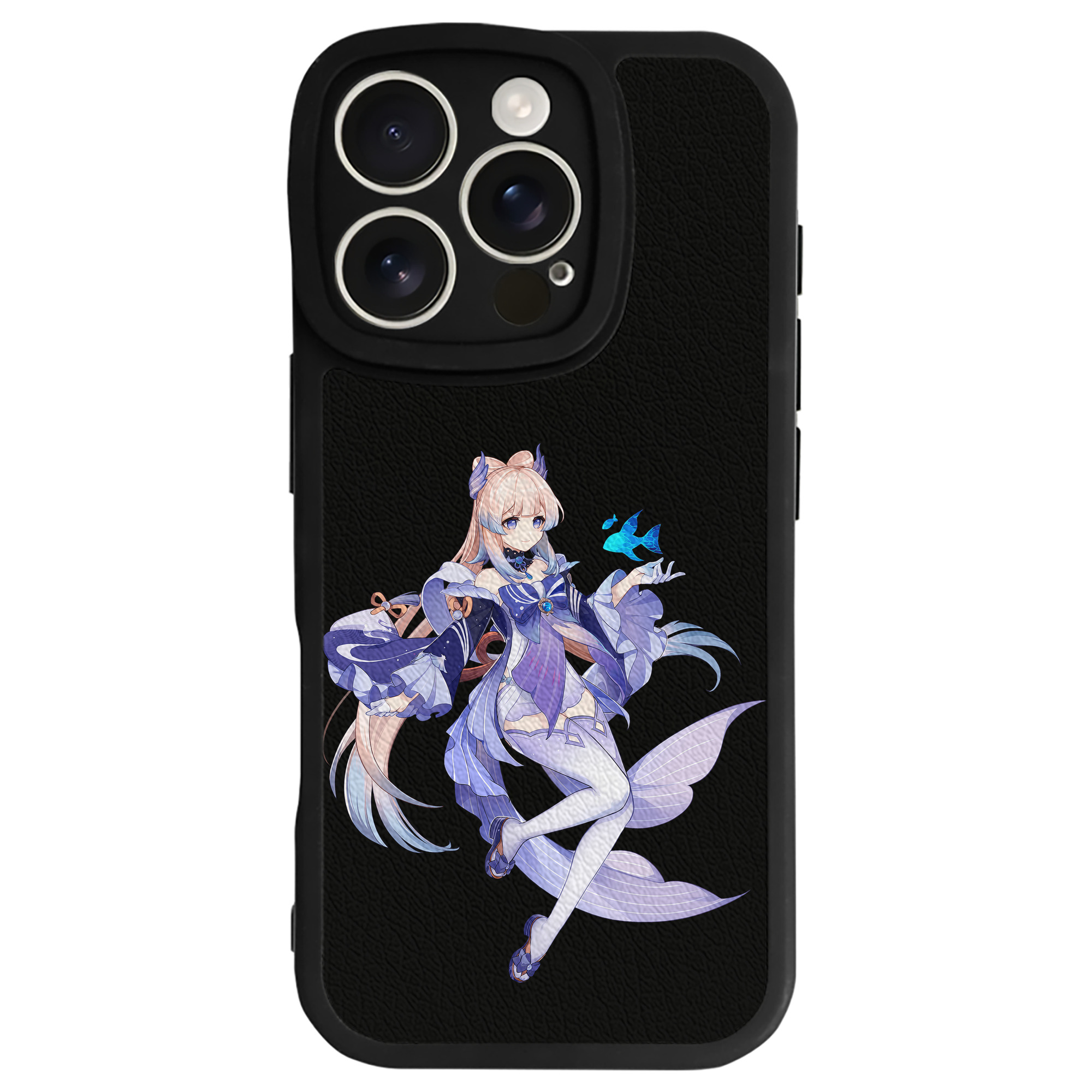 げんし神 珊瑚宮心海 サンゴノミヤ・ココミ genshin Sangonomiya Kokomi 【iPhone 16シリーズ対応】シリコンスマホケース（レザー調） 材質：シリコン